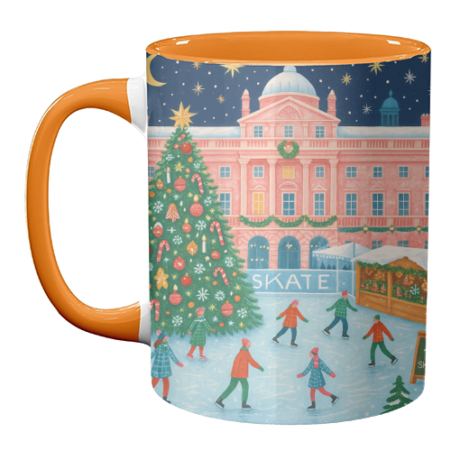 Somerset House at Christmas - unique mug by Ms Doodle