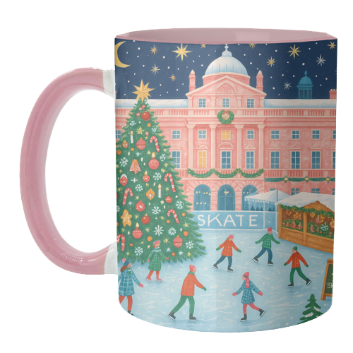 Somerset House at Christmas - unique mug by Ms Doodle