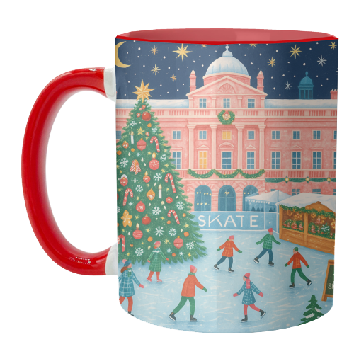 Somerset House at Christmas - unique mug by Ms Doodle
