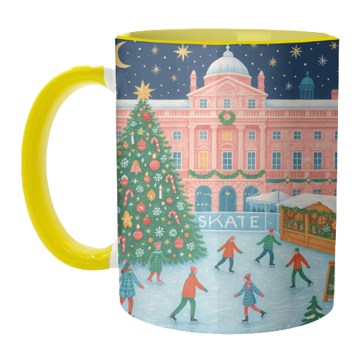 Somerset House at Christmas - unique mug by Ms Doodle