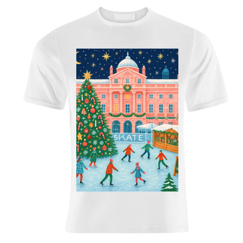 Somerset House at Christmas - unique t shirt by Ms Doodle