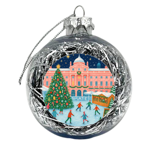 Somerset House at Christmas - xmas bauble by Ms Doodle