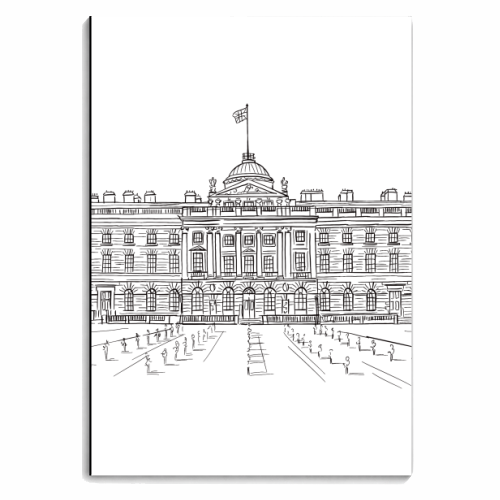 Somerset House (London) Architectural Line Drawing - personalised A4, A5, A6 notebook by Adam Regester
