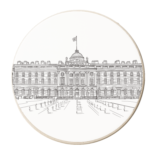 Somerset House (London) Architectural Line Drawing - personalised beer coaster by Adam Regester