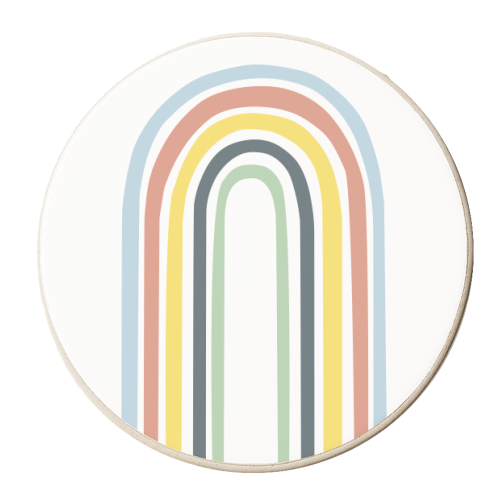 Somewhere over the rainbow - personalised beer coaster by Ohkimiko