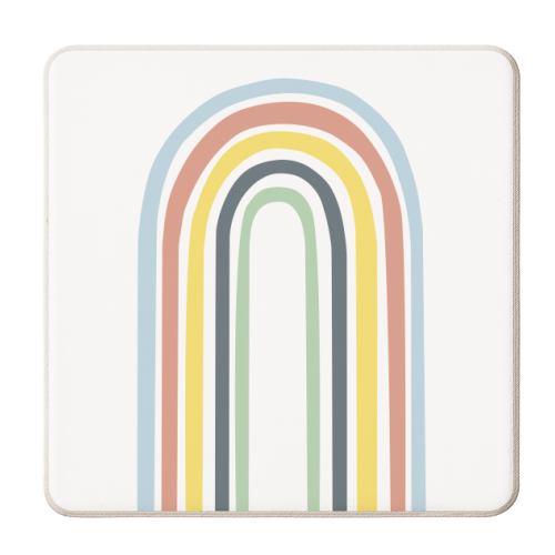 Somewhere over the rainbow - personalised beer coaster by Ohkimiko