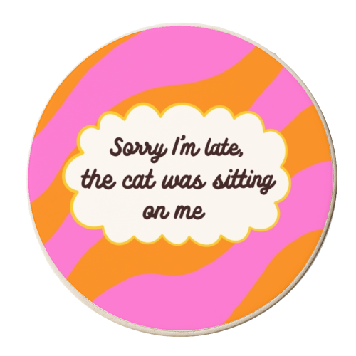 Sorry I'm Late - personalised beer coaster by The Paper Tail