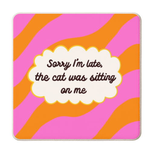 Sorry I'm Late - personalised beer coaster by The Paper Tail