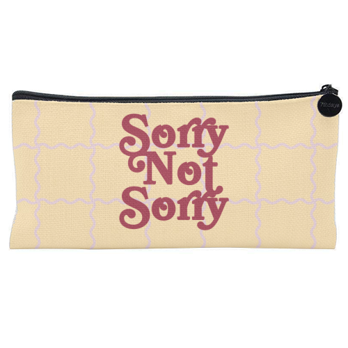 Sorry Not Sorry - flat pencil case by Daniela di Niro