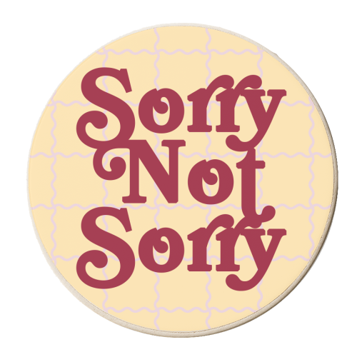 Sorry Not Sorry - personalised beer coaster by Daniela di Niro