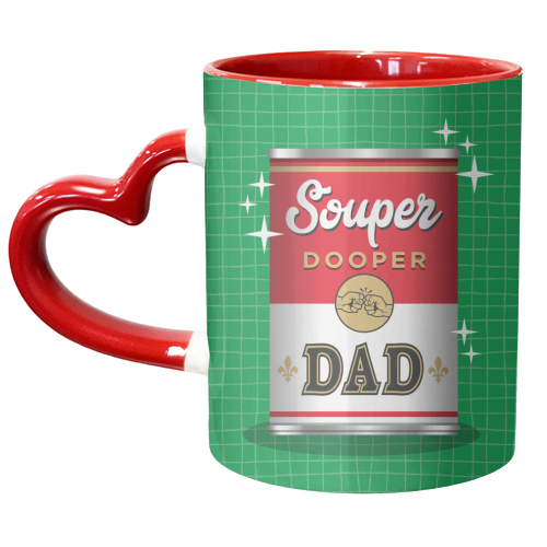 Souper Dooper Dad - unique mug by Claire Atwood