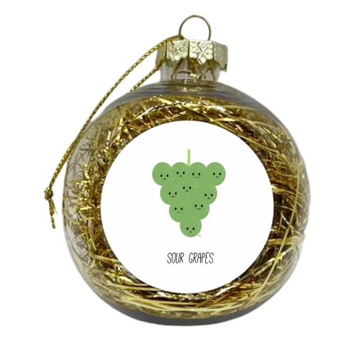 Sour Grapes - xmas bauble by Leeann Walker