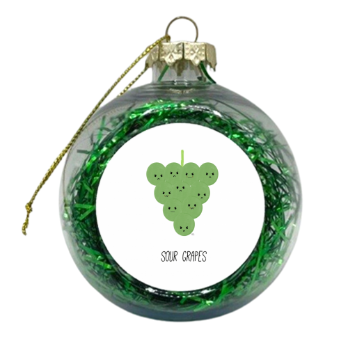 Sour Grapes - xmas bauble by Leeann Walker