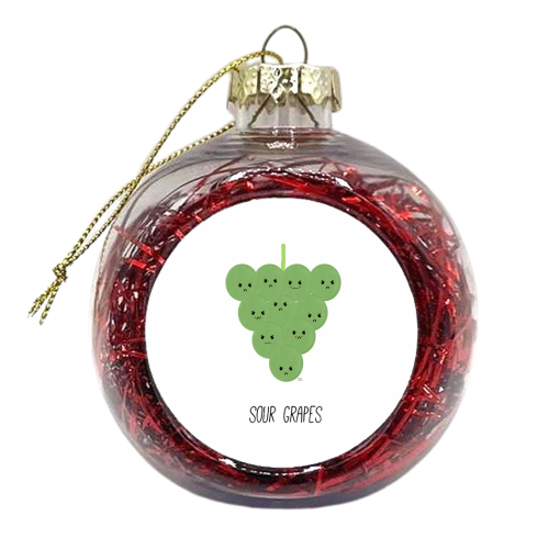 Sour Grapes - xmas bauble by Leeann Walker