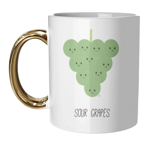 Sour Grapes - unique mug by Leeann Walker