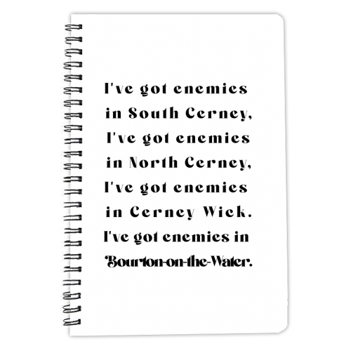 South Cerney - personalised A4, A5, A6 notebook by Pink and Pip
