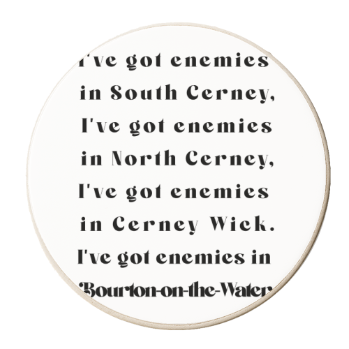 South Cerney - personalised beer coaster by Pink and Pip