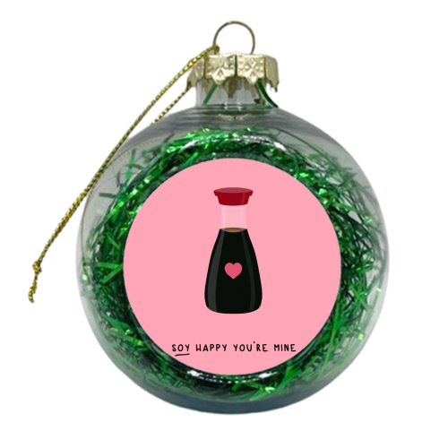 Soy Happy - xmas bauble by Pink and Pip
