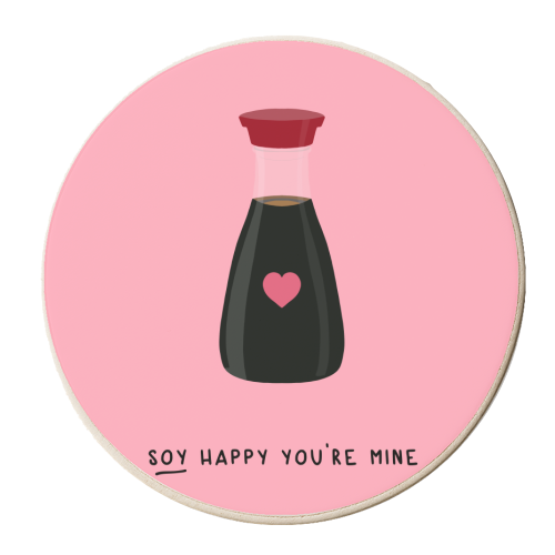 Soy Happy - personalised beer coaster by Pink and Pip