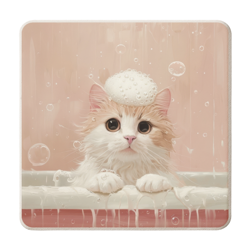 SPA Kitty - personalised beer coaster by DejaReve