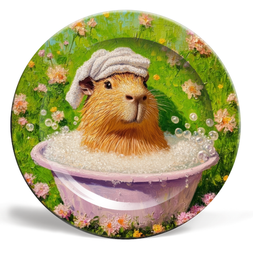 Spa routine - ceramic dinner plate by DejaReve