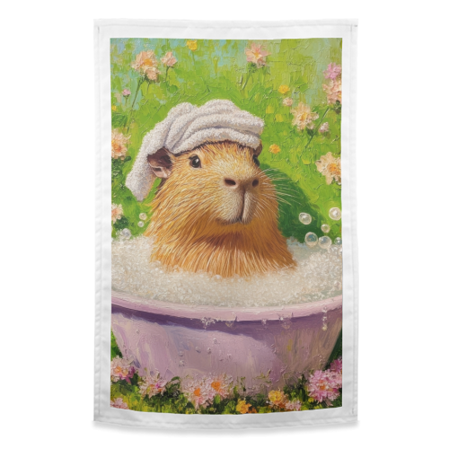 Spa routine - funny tea towel by DejaReve