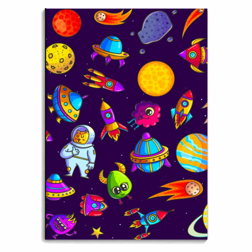 space adventure - personalised A4, A5, A6 notebook by haris kavalla