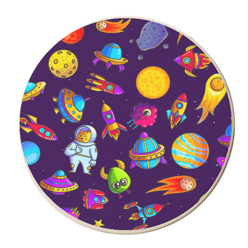 space adventure - personalised beer coaster by haris kavalla