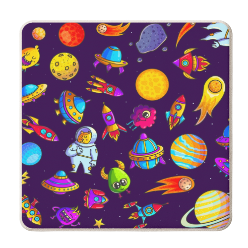 space adventure - personalised beer coaster by haris kavalla