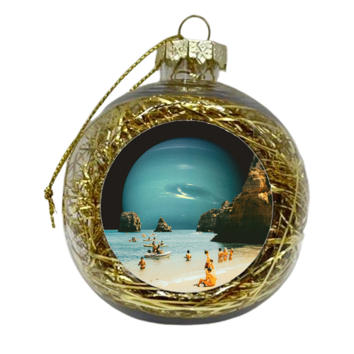 Space Beach - xmas bauble by taudalpoi