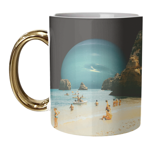 Space Beach - unique mug by taudalpoi