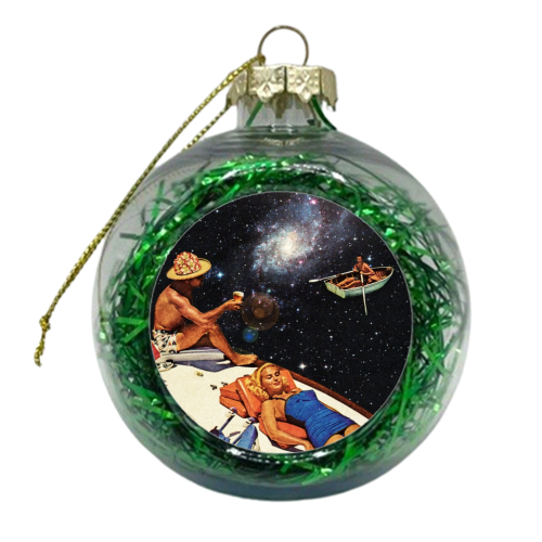 Space Boat Party - xmas bauble by taudalpoi