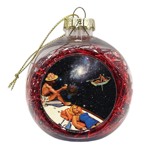 Space Boat Party - xmas bauble by taudalpoi