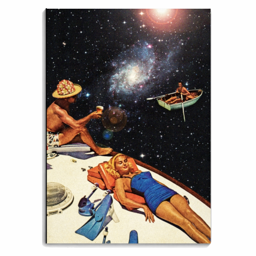 Space Boat Party - personalised A4, A5, A6 notebook by taudalpoi