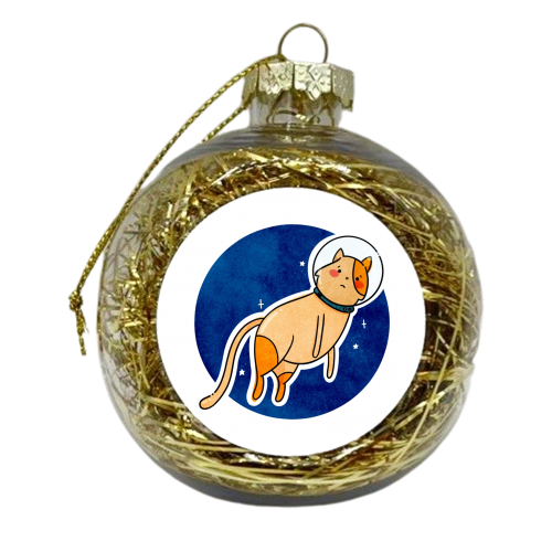 Space Cat - xmas bauble by Alice Palazon