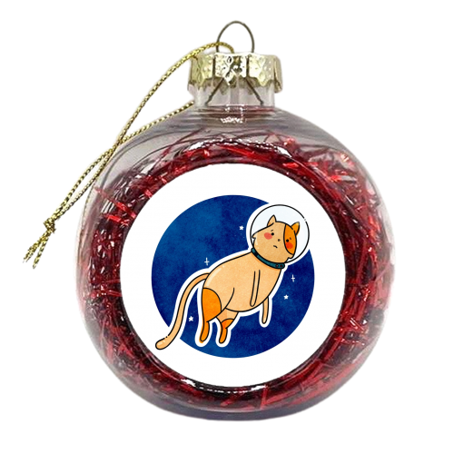 Space Cat - xmas bauble by Alice Palazon