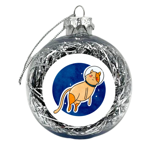 Space Cat - xmas bauble by Alice Palazon
