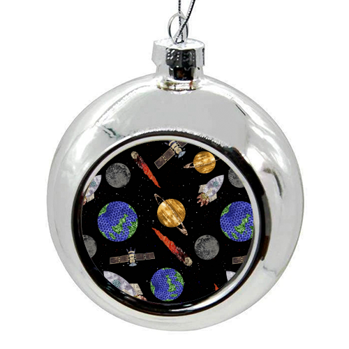 Space - colourful christmas bauble by Stag Prints