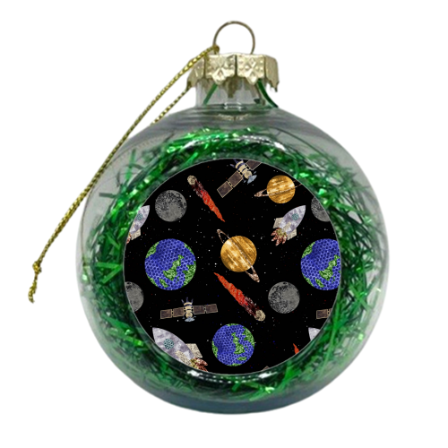 Space - xmas bauble by Stag Prints