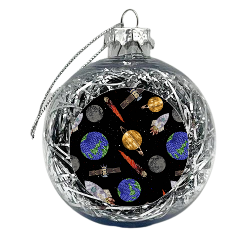 Space - xmas bauble by Stag Prints