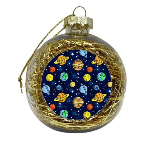 Space - xmas bauble by Vicky Day