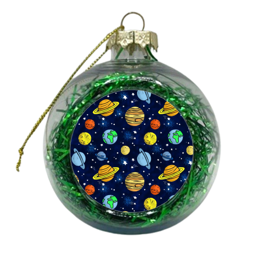 Space - xmas bauble by Vicky Day