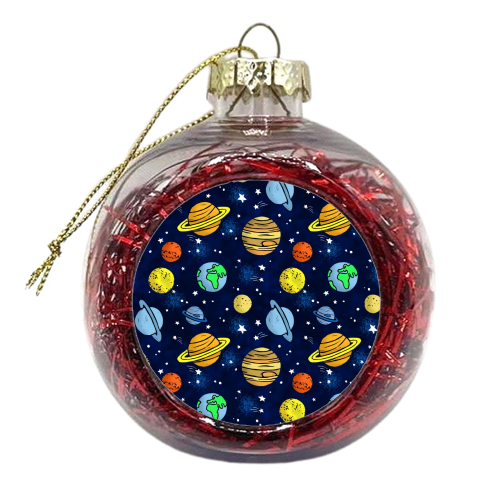 Space - xmas bauble by Vicky Day