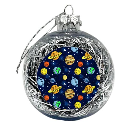 Space - xmas bauble by Vicky Day
