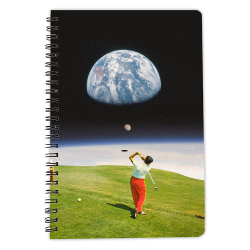 Space Golfers - personalised A4, A5, A6 notebook by taudalpoi