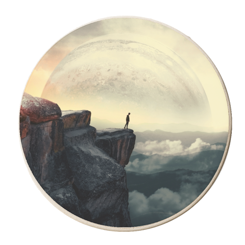 Space Mountain - personalised beer coaster by taudalpoi