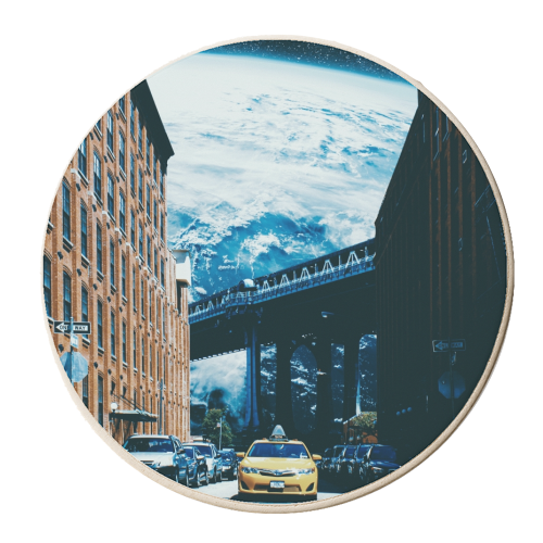 Space Taxi - personalised beer coaster by taudalpoi