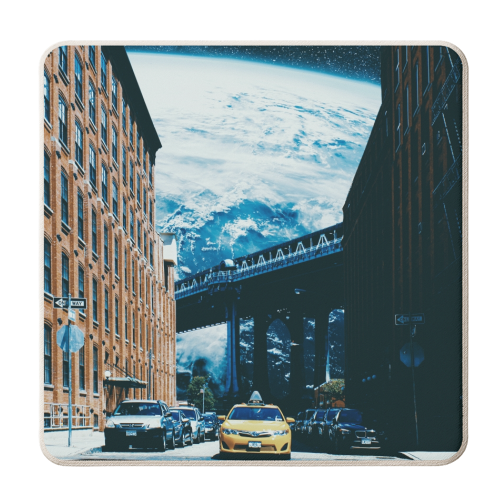 Space Taxi - personalised beer coaster by taudalpoi