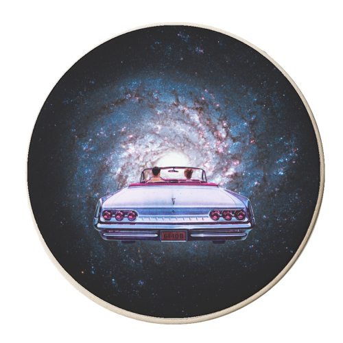 Space Trip - personalised beer coaster by taudalpoi