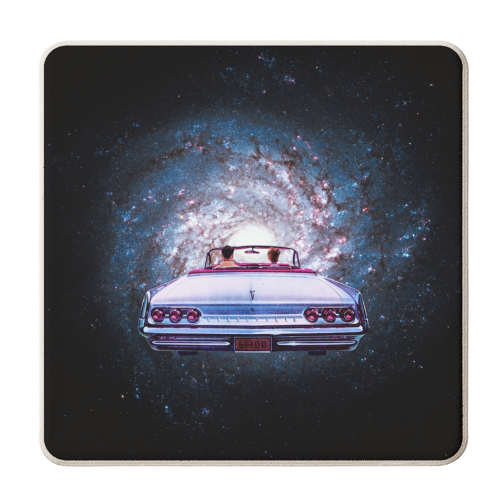 Space Trip - personalised beer coaster by taudalpoi